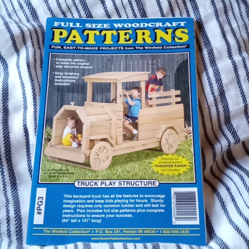 Truck play Structure, new pattern, full size woodcraft pattern, by Winfield